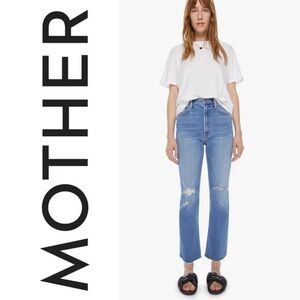 Mother “High Waisted Rider Ankle Fray” Denim Size 25